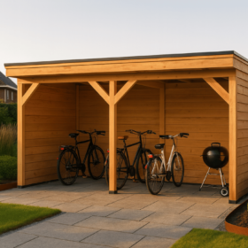 Met 2x zij- en 2x achterwand