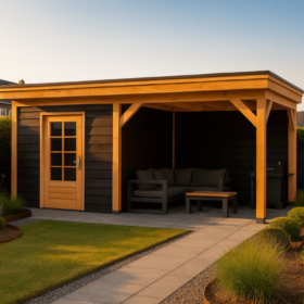 Half dicht incl. onbehandelde deur en open met zwarte achterwand