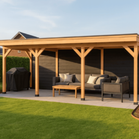 Met 3x zwarte achterwand