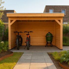 Met 2x zij- en achterwand