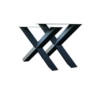 Stalen Diamant X-tafelpoot Zwart
