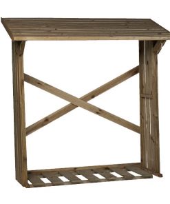 Haardhout opslag met vloer