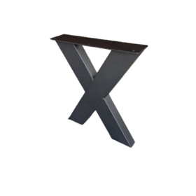 X bankpoot zwart hoogte:41 cm koker 4x8 +139,95