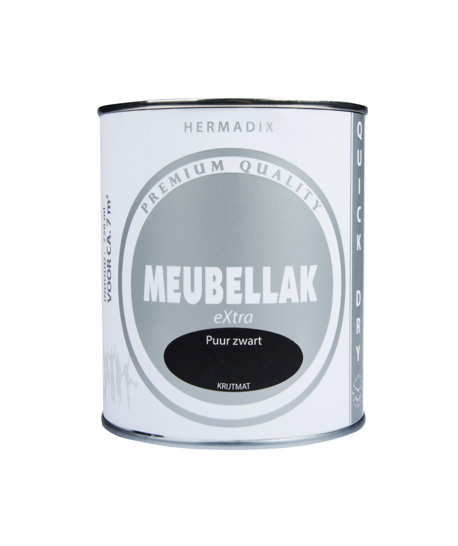 Hermadix Meubellak Zwart krijtmat 750 ml